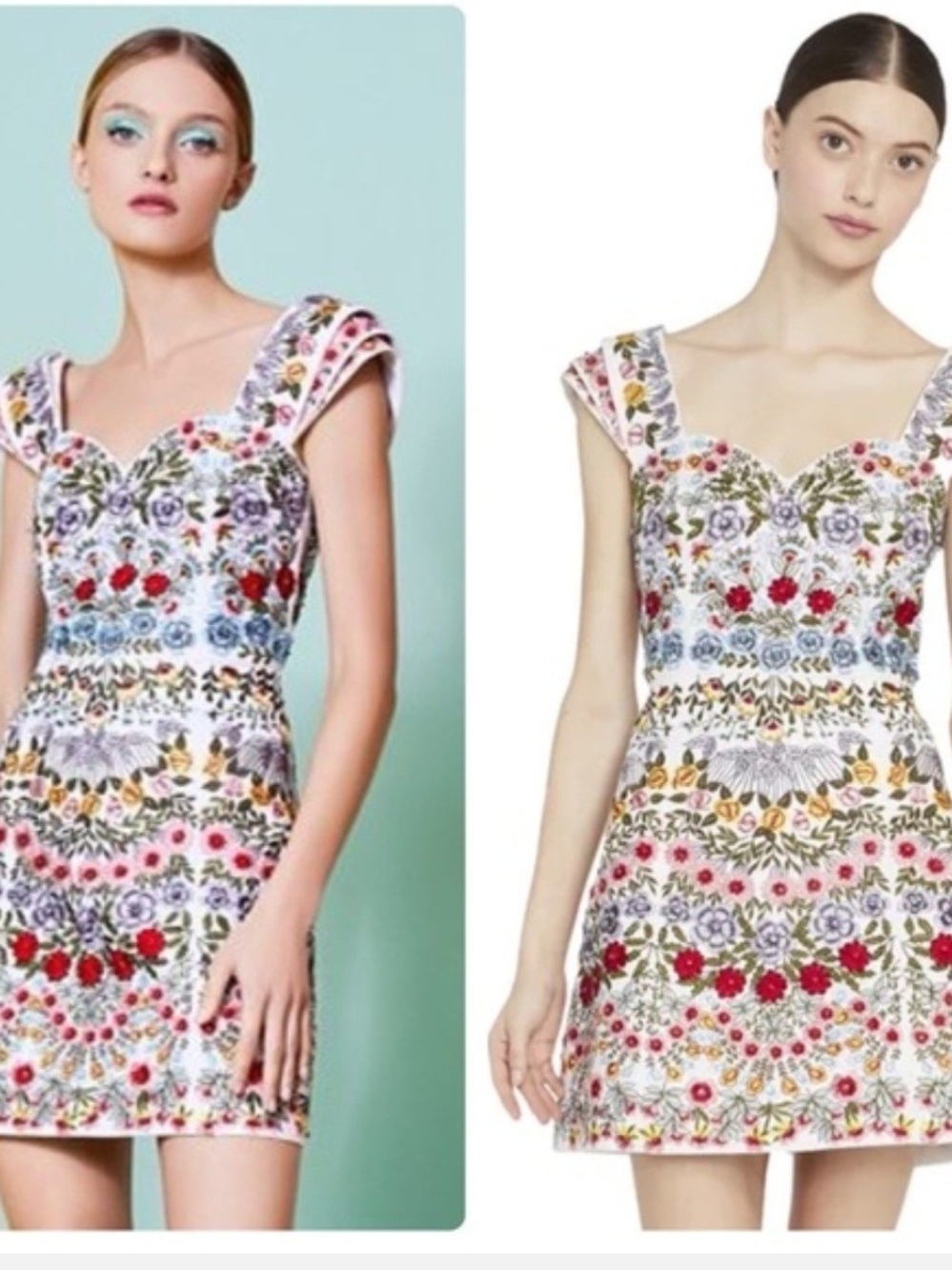 ALICE + OLIVIA Roz Crystal Beaded Mini Dress